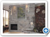 Apollo Masonry fireplace waterfall - Hampton Suites 042